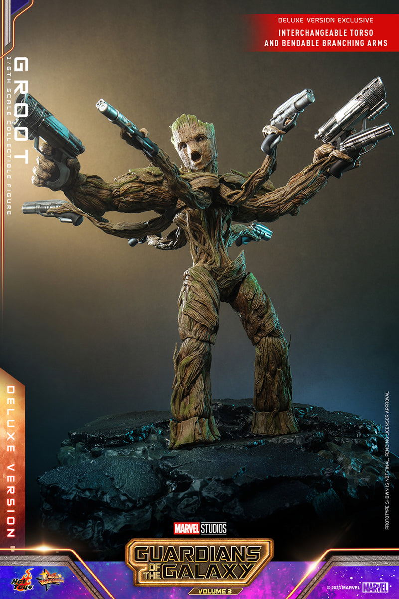 Hot toys ホットトイズ I AM GROOT フィギュア　(値段交渉可) Hot Toys Je s'appelle Groot estatueta Groot Deluxe versão 26 cm