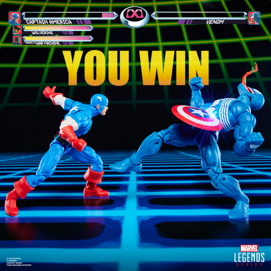 Pré Venda Figura Captain America Vs Venom  - Marvel - Marvel Legends Series Gamerverse - Hasbro