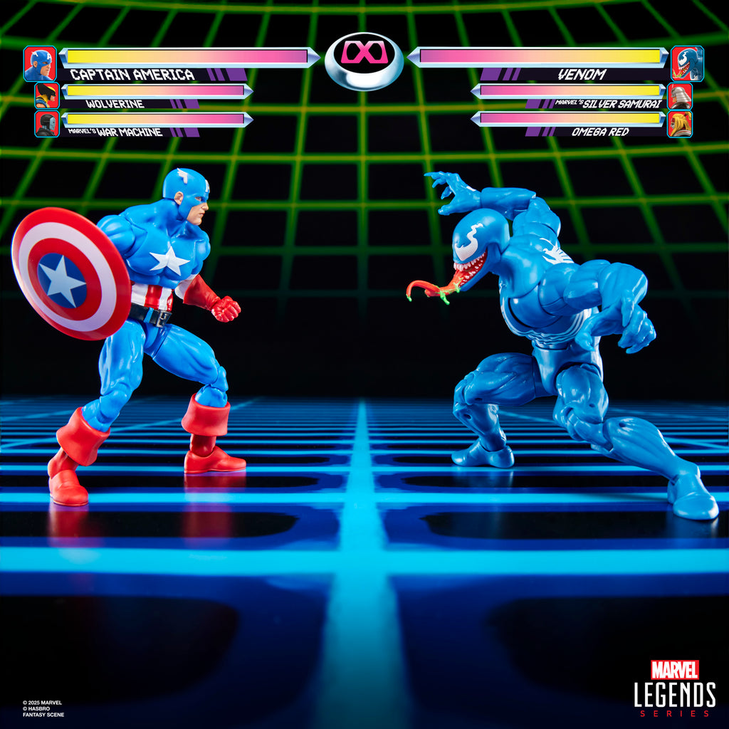 Pré Venda Figura Captain America Vs Venom  - Marvel - Marvel Legends Series Gamerverse - Hasbro