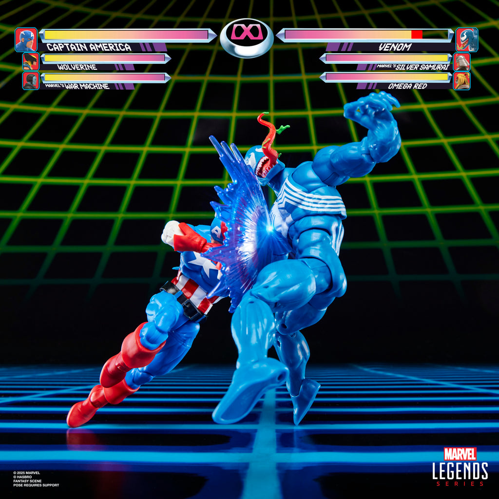 Pré Venda Figura Captain America Vs Venom  - Marvel - Marvel Legends Series Gamerverse - Hasbro