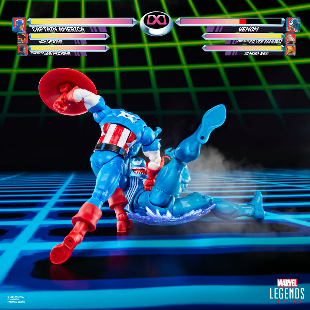 Pré Venda Figura Captain America Vs Venom  - Marvel - Marvel Legends Series Gamerverse - Hasbro