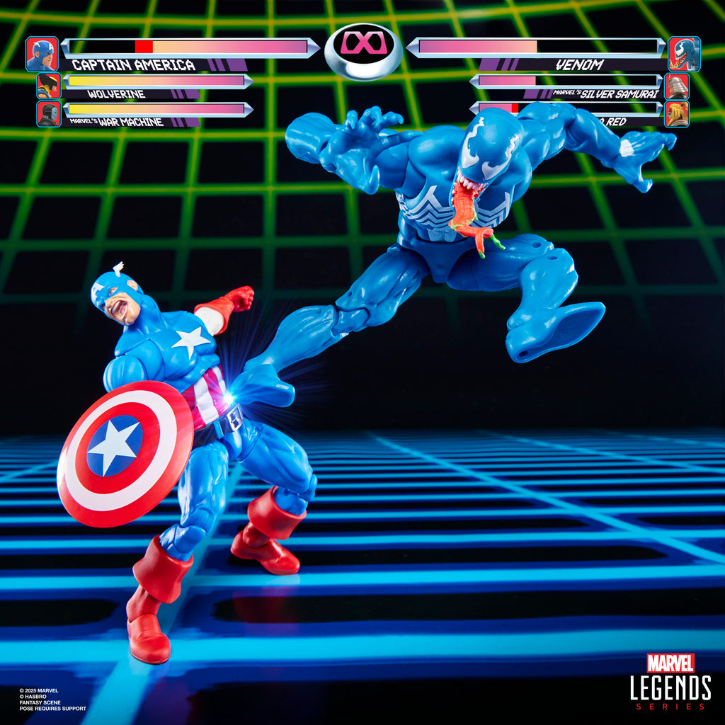 Pré Venda Figura Captain America Vs Venom  - Marvel - Marvel Legends Series Gamerverse - Hasbro