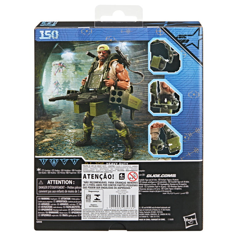 Pré-Venda - Figura Heavy Duty with Man-Portable Heavy Weapons System - G.I. Joe Classified - Hasbro