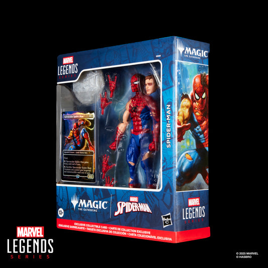 Pré-venda Damaged Spider-Man - Marvel Legends Series Magic: The Gathering Battle - Hasbro