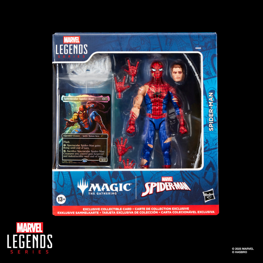 Pré-venda Damaged Spider-Man - Marvel Legends Series Magic: The Gathering Battle - Hasbro