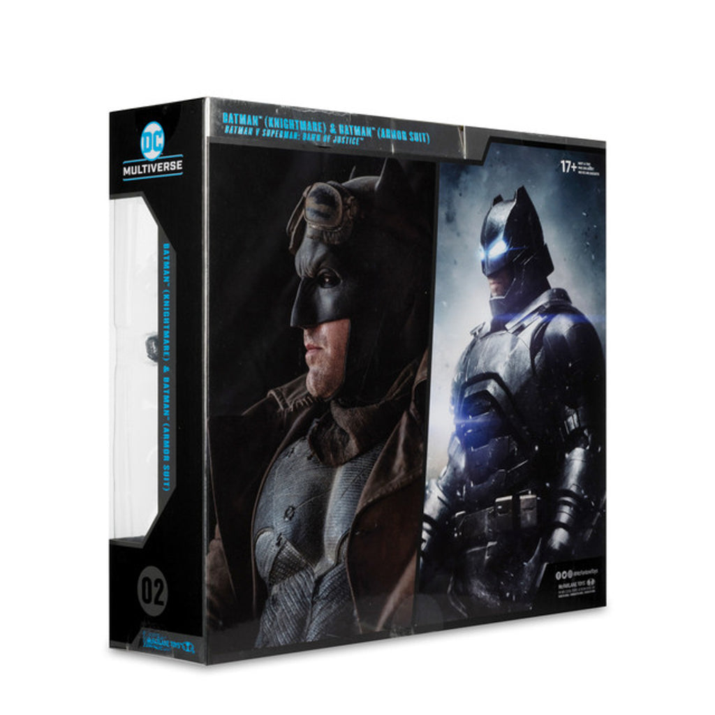 Figura Knightmare Batman and Armored Batman - DC - Pack Gold Label Collector Edition Ex - McFarlane