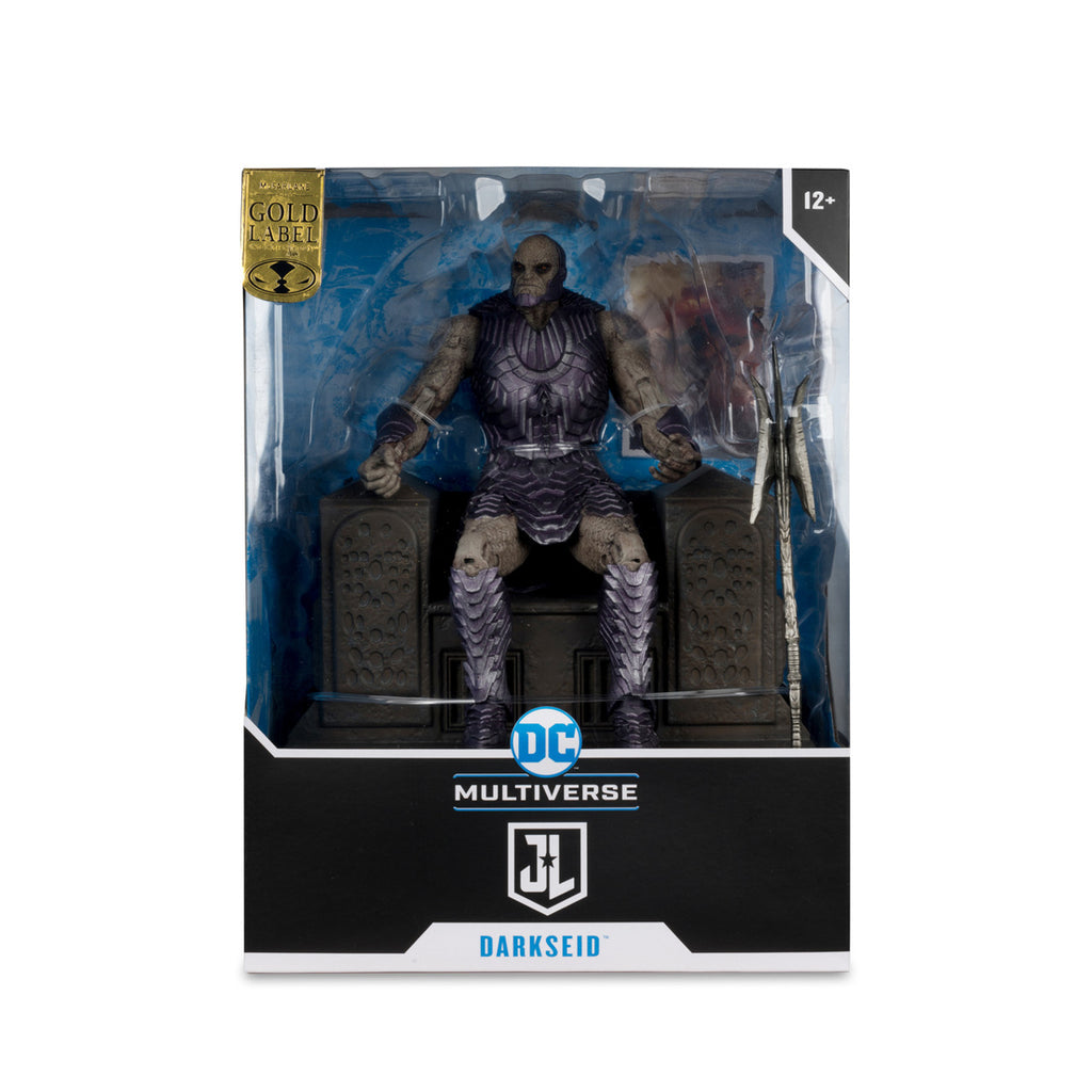 Figura Darkseid With Armor and Throne - DC - Megafig Gold Label Ex - McFarlane