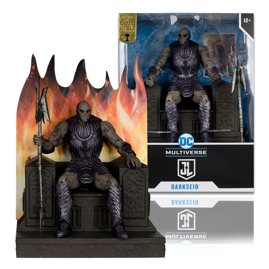 Figura Darkseid With Armor and Throne - DC - Megafig Gold Label Ex - McFarlane