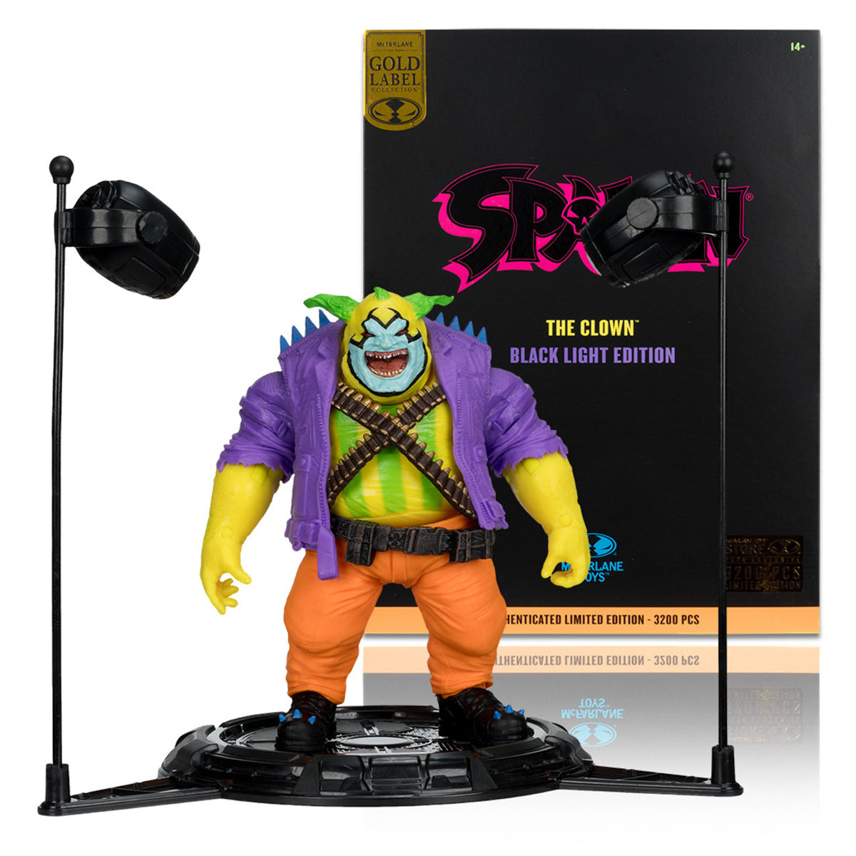 Figura Spawn The Clown Black Light Edition Ex - Spawn - 7 Scale