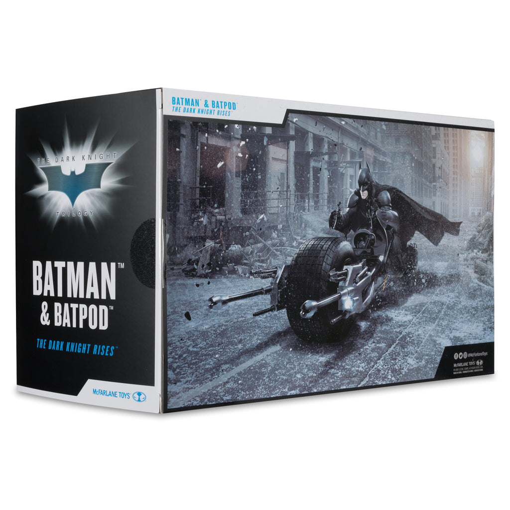 Figura Batpod With Batman - DC - DC Multiverse Vehicles - McFarlane