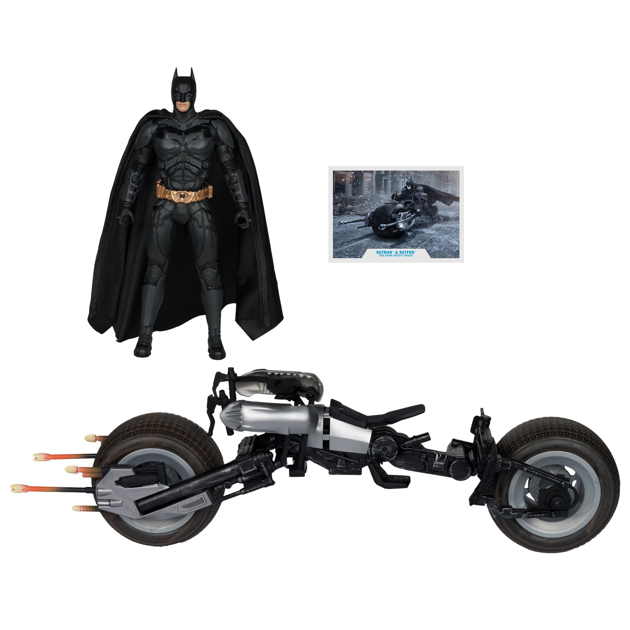 Figura Batpod With Batman - DC - DC Multiverse Vehicles
