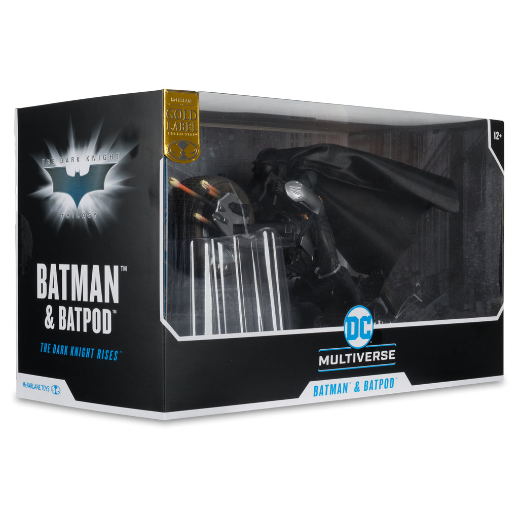 Figura Batpod With Batman - DC - DC Multiverse Vehicles - McFarlane