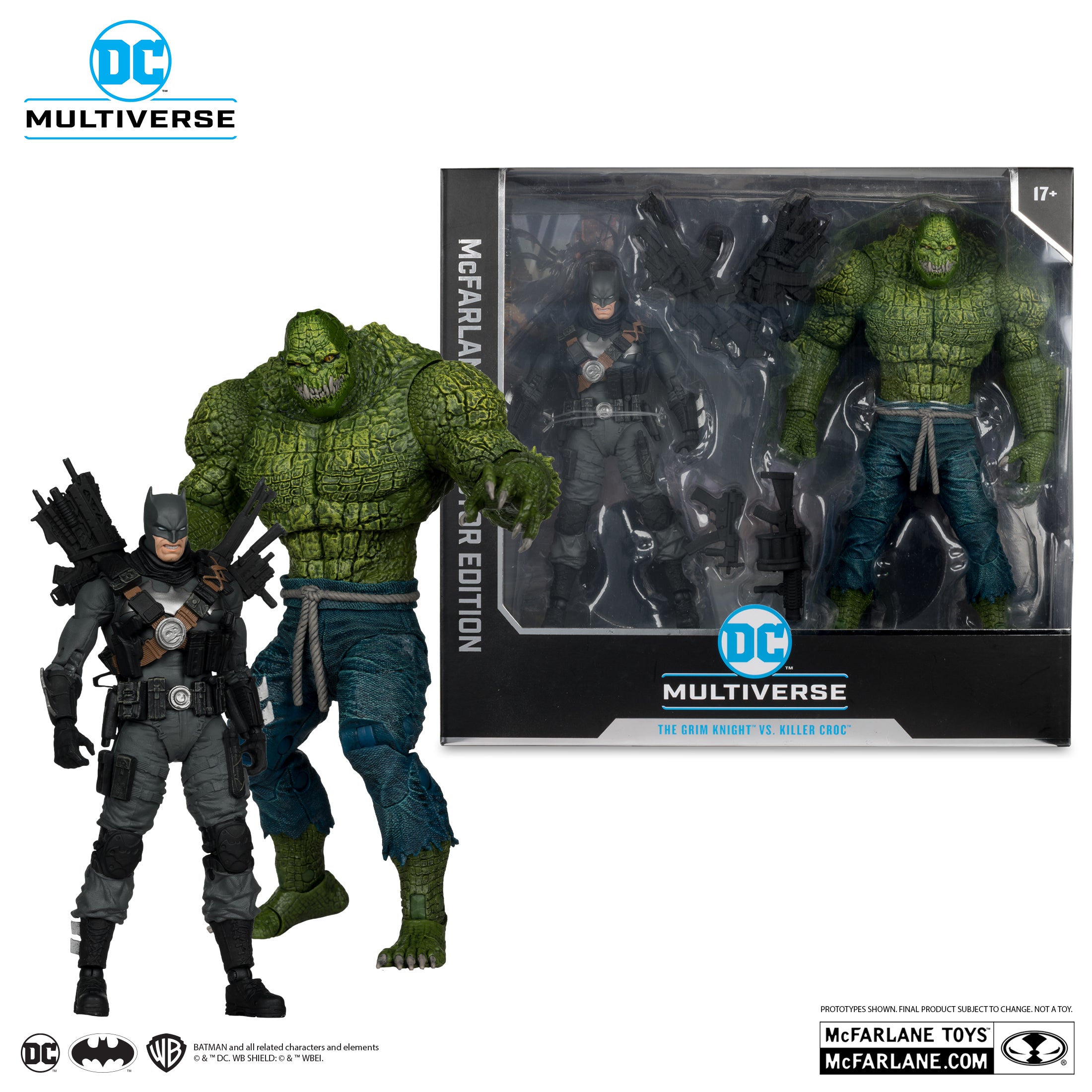 Figura The Grim Knight vs Killer Croc (Dark Multiverse) - DC
