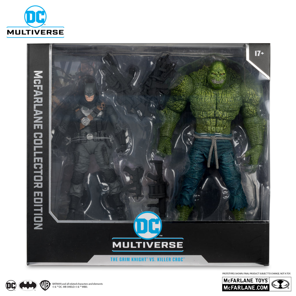 Figura The Grim Knight vs Killer Croc (Dark Multiverse) - DC Comics - 7 Scale - McFarlane