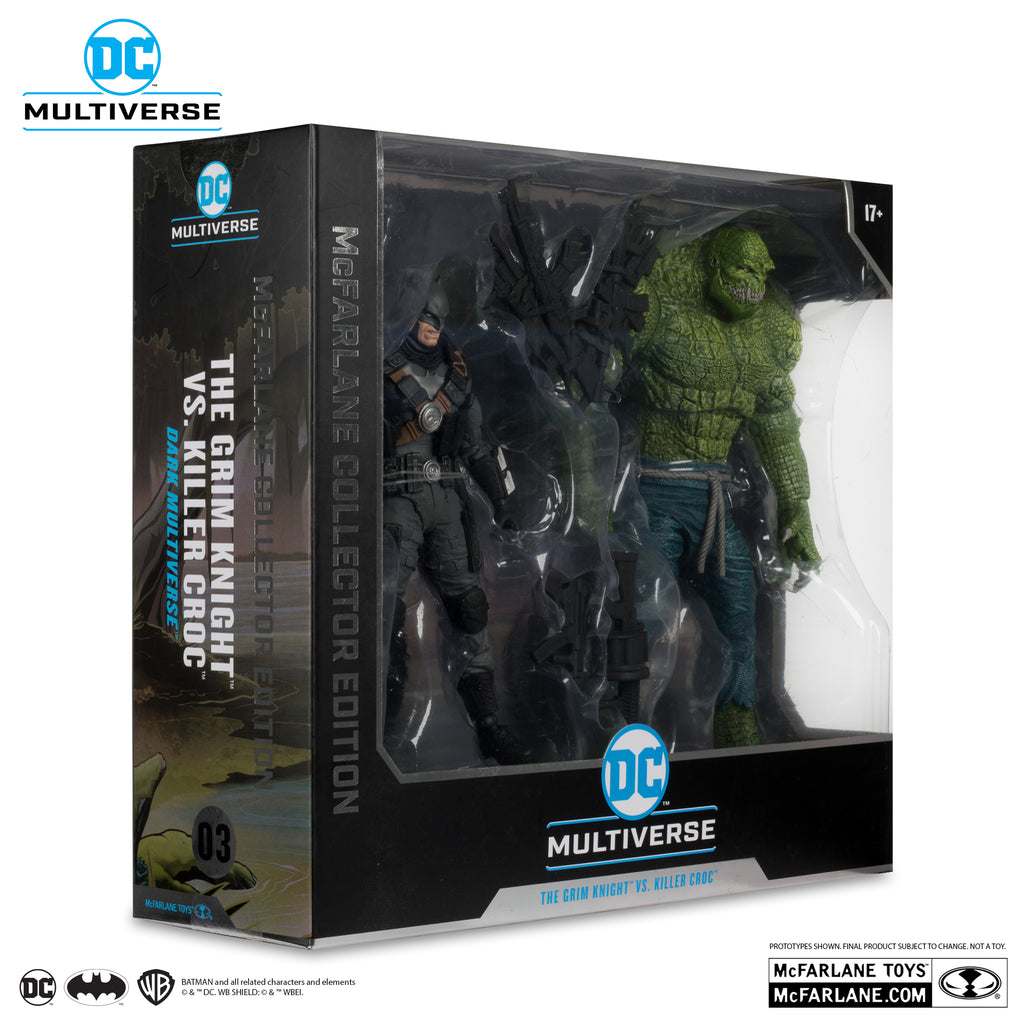 Figura The Grim Knight vs Killer Croc (Dark Multiverse) - DC Comics - 7 Scale - McFarlane