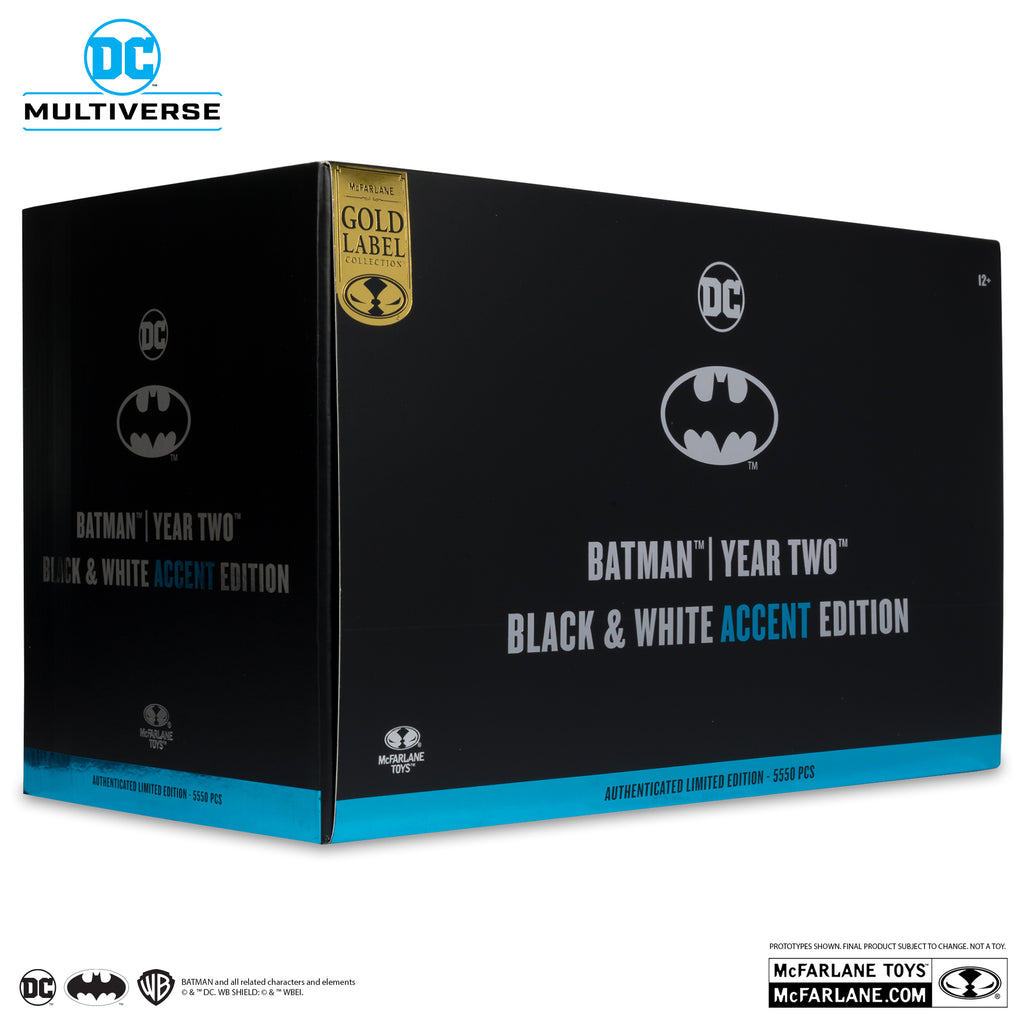 Figura BATMAN YEAR TWO (B&W with accent) Gold Label Exclusive - DC Comics - 7 Scale - McFarlane