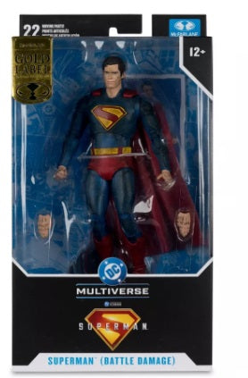 Figura Superman Battle Damage Gold Label - Superman Movie - DC Movie - 7 Scale - McFarlane
