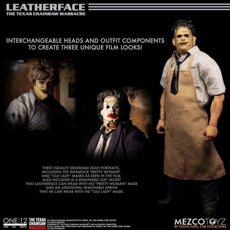 Figura Leatherface Deluxe Edition - O massacre da Serra Elétrica 1974 - 1/12 Collective - Mezco