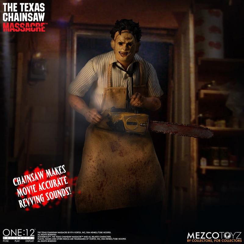 Figura Leatherface Deluxe Edition - O massacre da Serra Elétrica 1974 - 1/12 Collective - Mezco