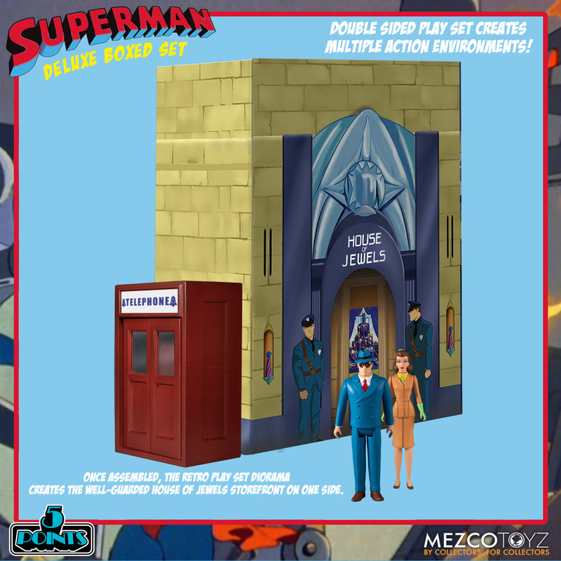 Figura Super Homem The Mechanical Monsters 1941 - DC Comics - Deluxe Boxed Set - Mezco