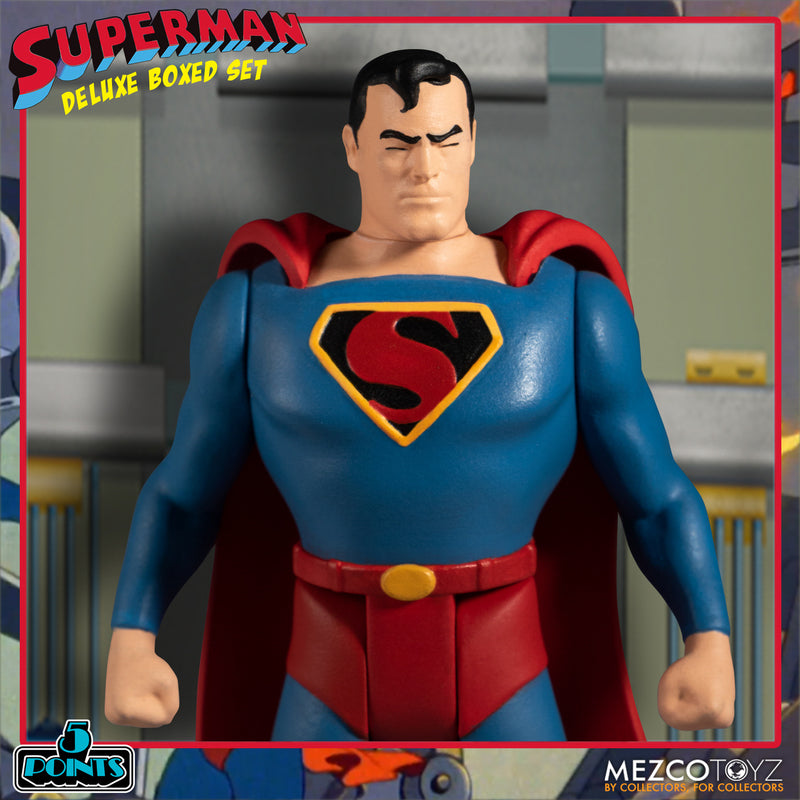 Figura Super Homem The Mechanical Monsters 1941 - DC Comics - Deluxe Boxed Set - Mezco