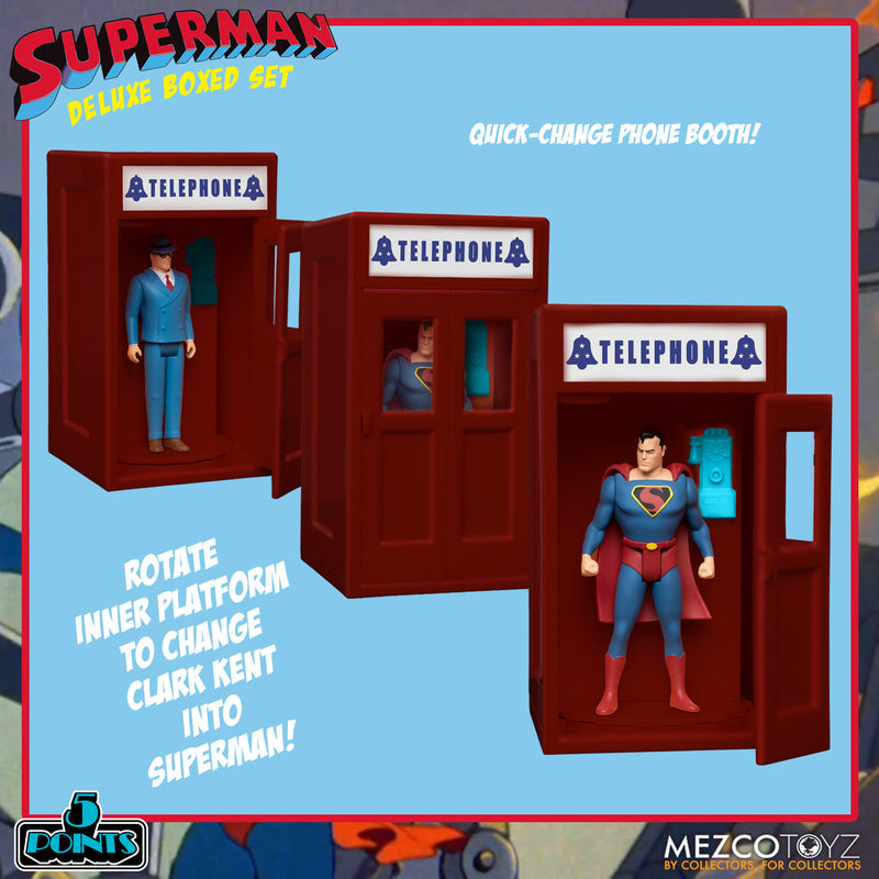 Figura Super Homem The Mechanical Monsters 1941 - DC Comics - Deluxe Boxed Set - Mezco