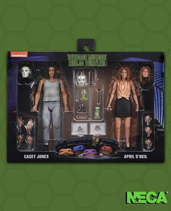 Figura April O Neil & Casey Jones - TMNT 1990 - 7 Scale Action Figure - Neca