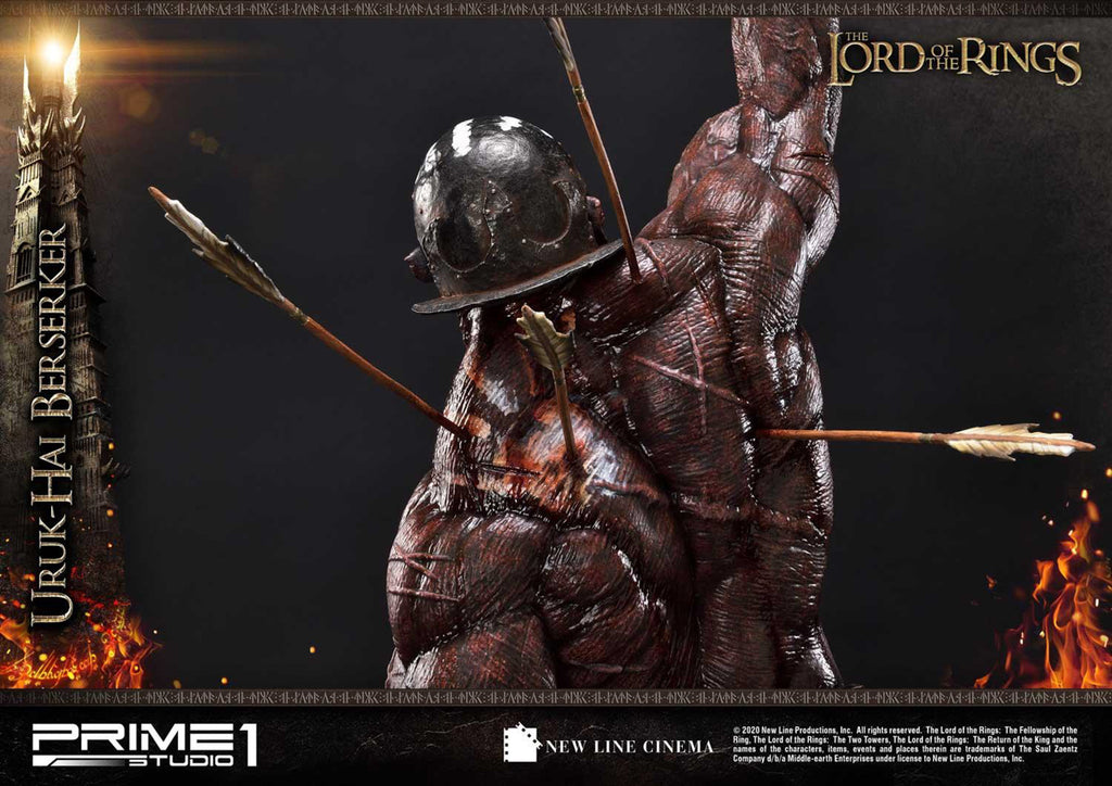 Estátua Uruk-Hai Berserker - O Senhor dos Anéis - Premium Masterline 1/4 - Prime 1