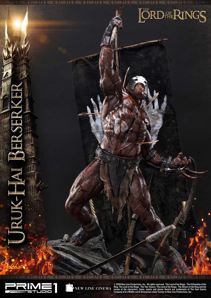 Estátua Uruk-Hai Berserker - O Senhor dos Anéis - Premium Masterline 1/4 - Prime 1