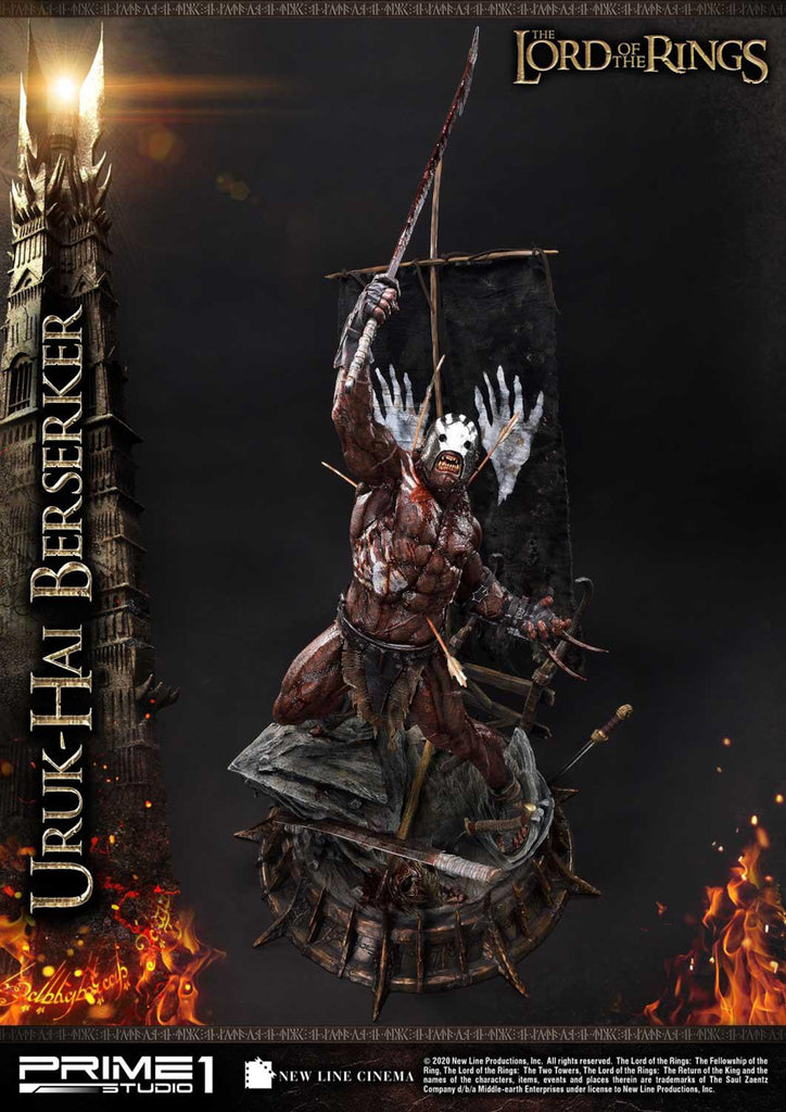 Estátua Uruk-Hai Berserker - O Senhor dos Anéis - Premium Masterline 1/4 - Prime 1
