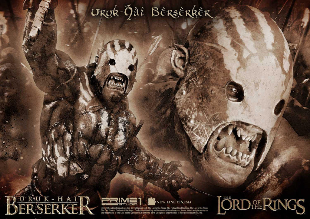 Estátua Uruk-Hai Berserker - O Senhor dos Anéis - Premium Masterline 1/4 - Prime 1