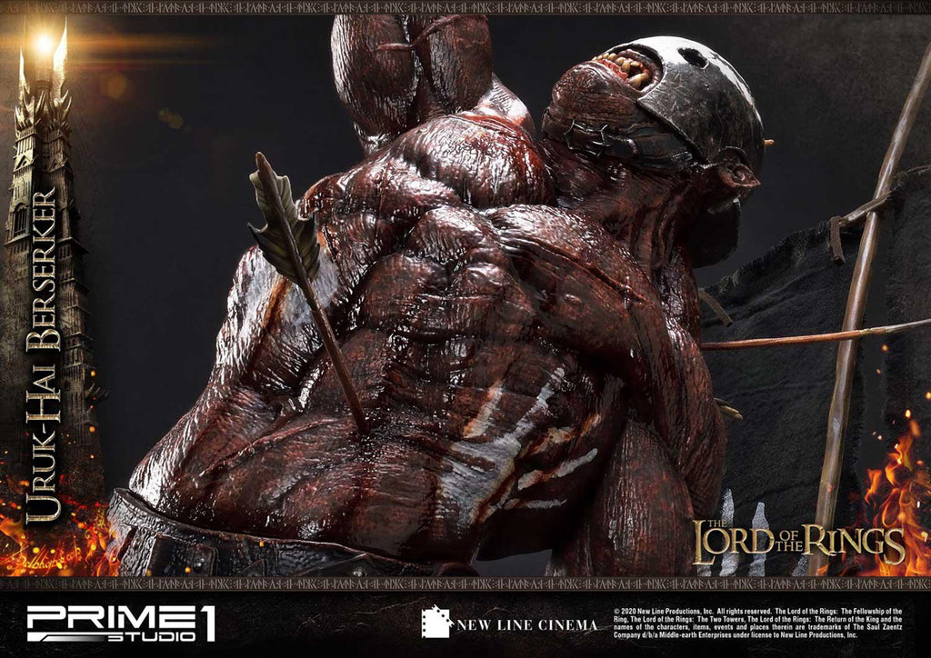 Estátua Uruk-Hai Berserker - O Senhor dos Anéis - Premium Masterline 1/4 - Prime 1
