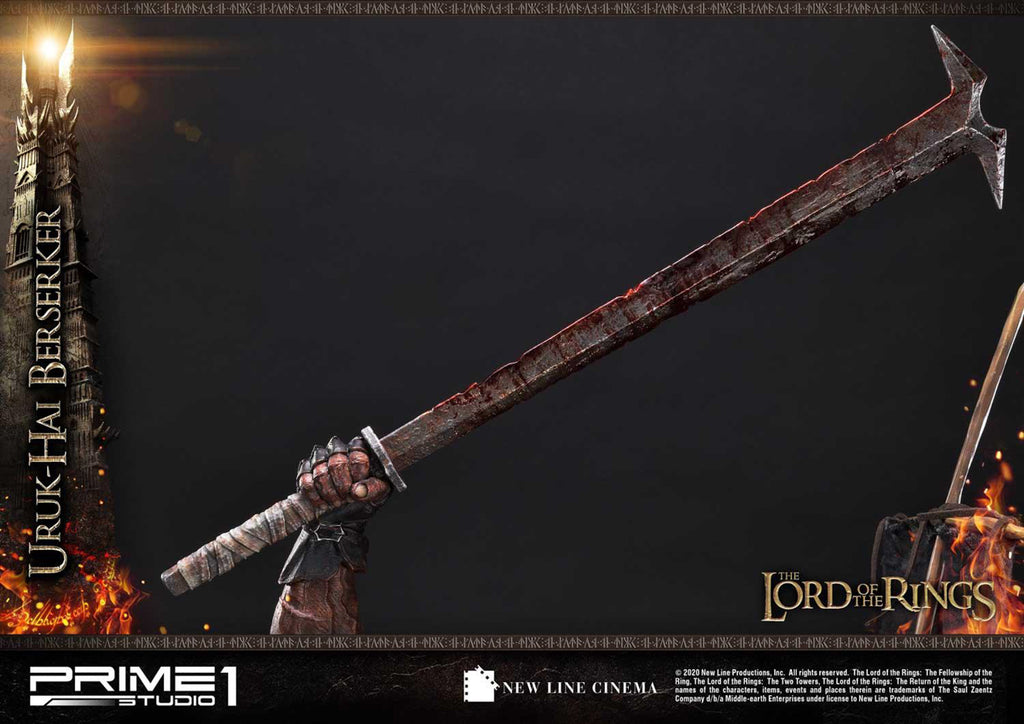 Estátua Uruk-Hai Berserker - O Senhor dos Anéis - Premium Masterline 1/4 - Prime 1