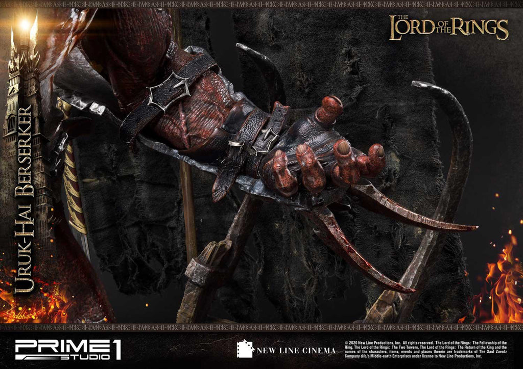 Estátua Uruk-Hai Berserker - O Senhor dos Anéis - Premium Masterline 1/4 - Prime 1