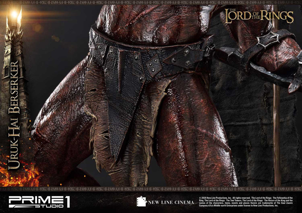 Estátua Uruk-Hai Berserker - O Senhor dos Anéis - Premium Masterline 1/4 - Prime 1