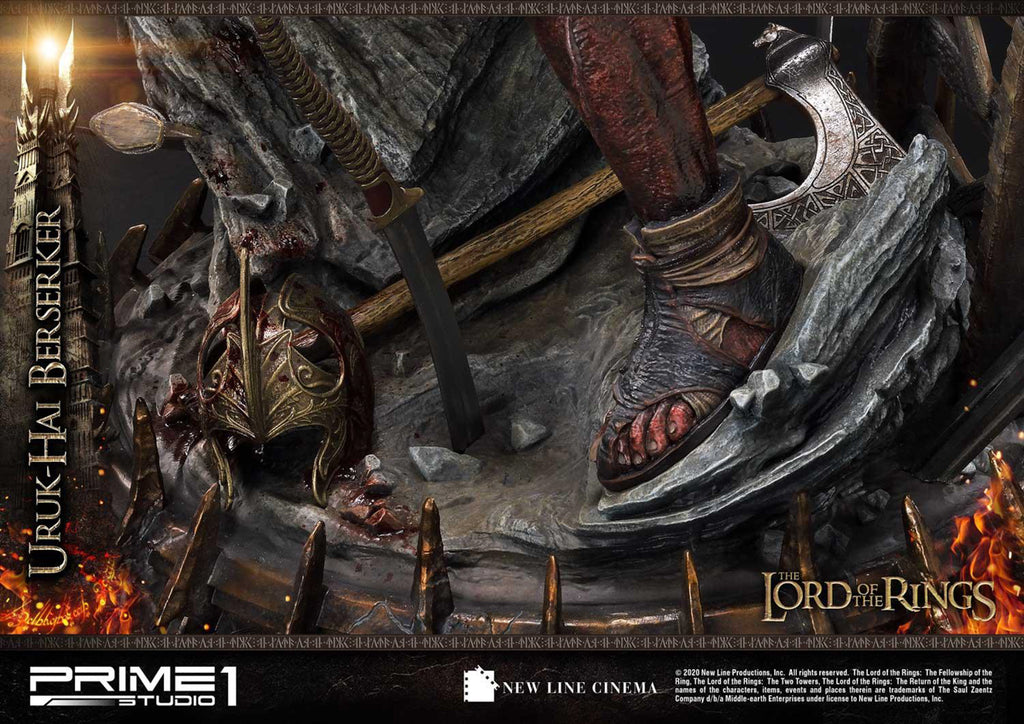 Estátua Uruk-Hai Berserker - O Senhor dos Anéis - Premium Masterline 1/4 - Prime 1