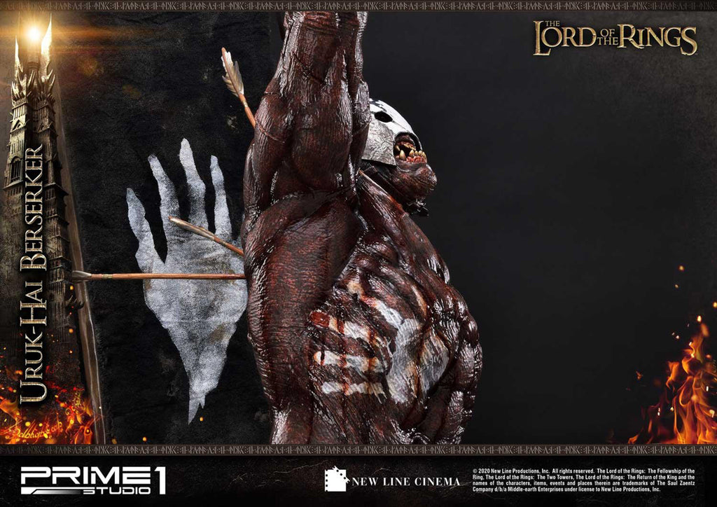 Estátua Uruk-Hai Berserker - O Senhor dos Anéis - Premium Masterline 1/4 - Prime 1