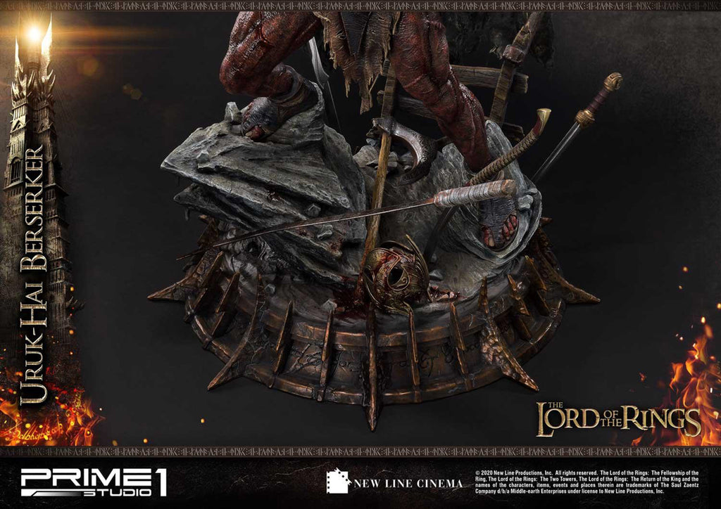Estátua Uruk-Hai Berserker - O Senhor dos Anéis - Premium Masterline 1/4 - Prime 1