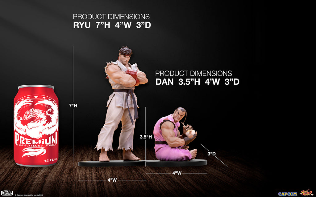 Estátua Ryu And Dan - Street Fighter - 1/10 Scale Collectible Set - PCS