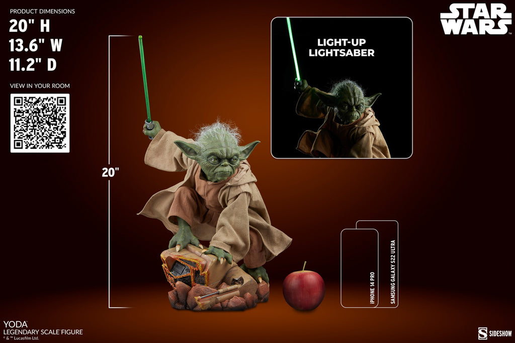 Estátua Yoda - Star Wars - Legendary Scale 1/2 - Sideshow