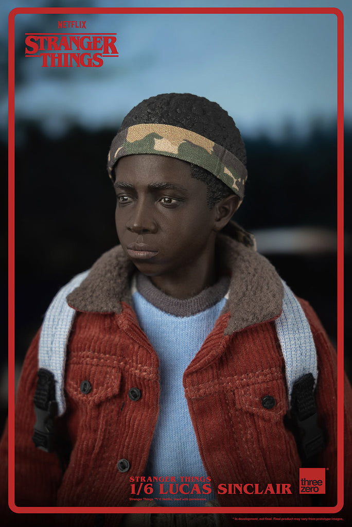 Threezero Action Figure Lucas Sinclair 1/6 – Stranger Things, Collezionabile, Dettagli Realistici