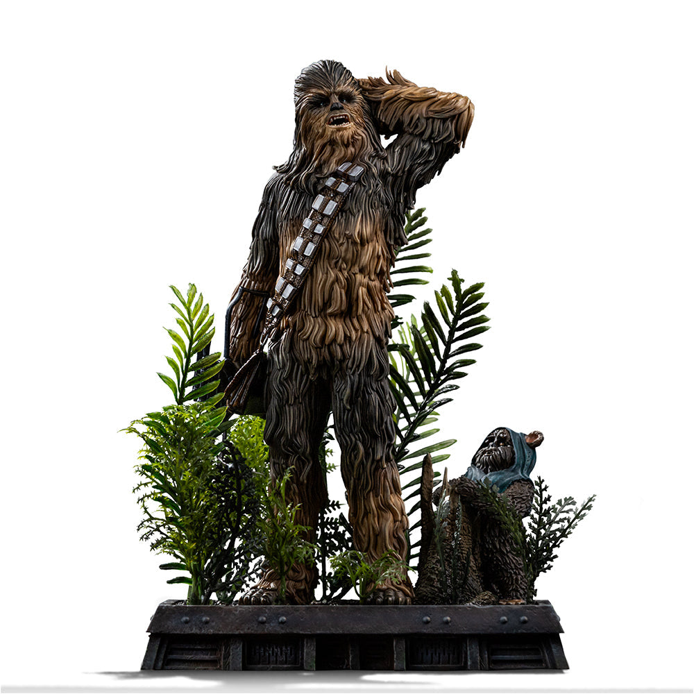 Estátua Chewbacca and Tokkat -  Star Wars - Art Scale 1/10 - Iron Studios