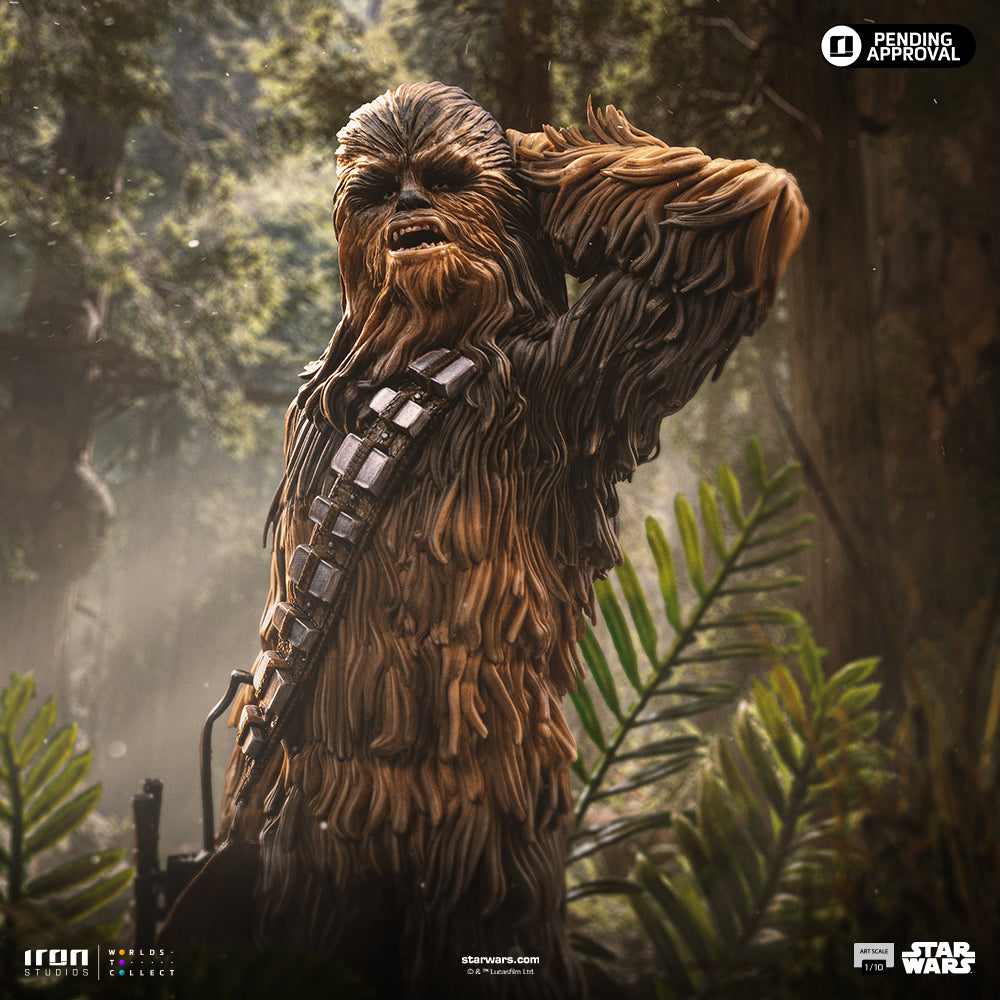 Estátua Chewbacca and Tokkat -  Star Wars - Art Scale 1/10 - Iron Studios