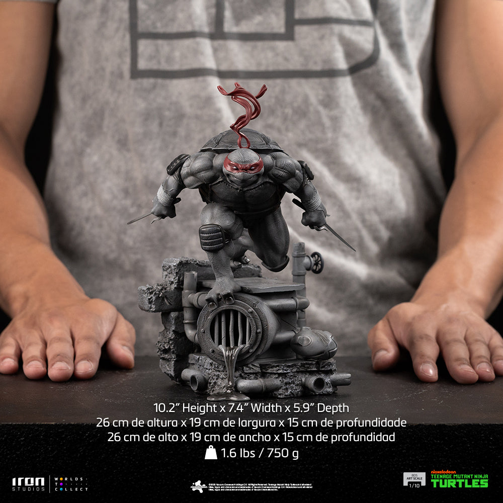 Estátua Raphael (Black and White Variant) – TMNT – BDS Art Scale 1/10 – Iron Studios