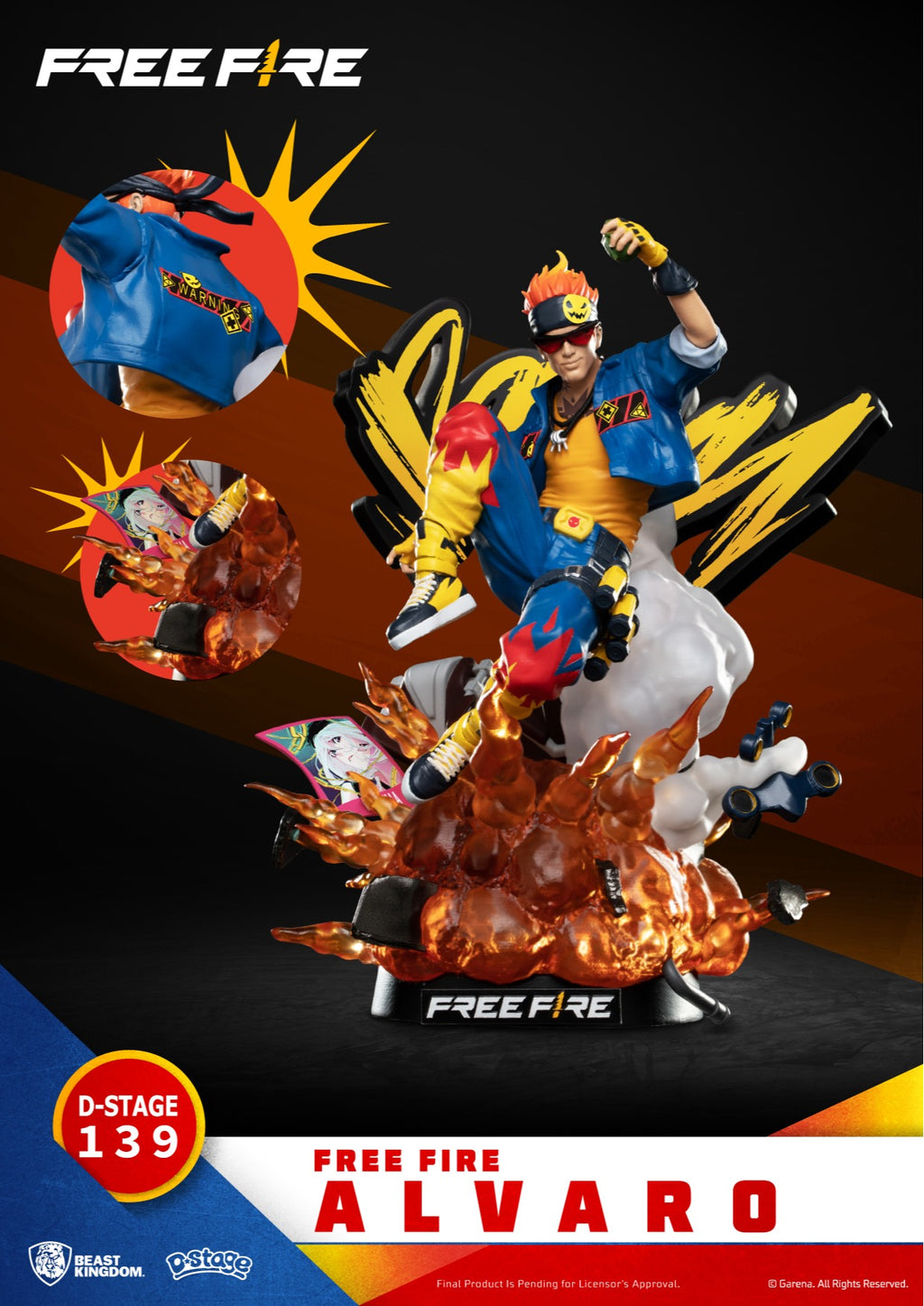 Estátua Alvaro - Free Fire - D-Stage - Beast Kingdom