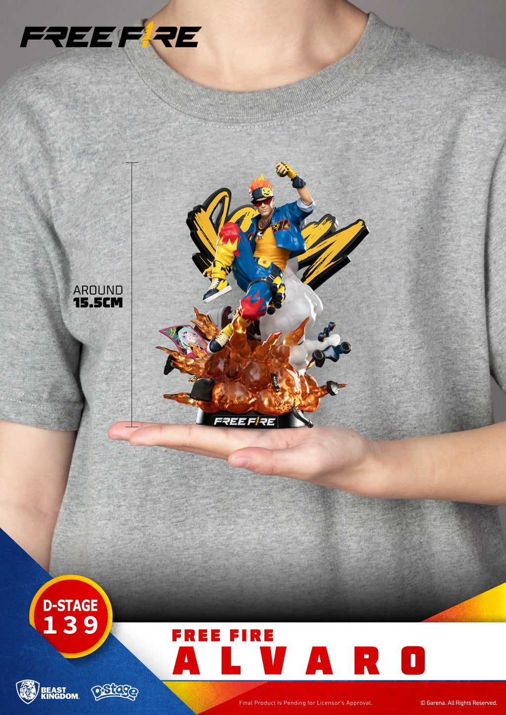 Estátua Alvaro - Free Fire - D-Stage - Beast Kingdom