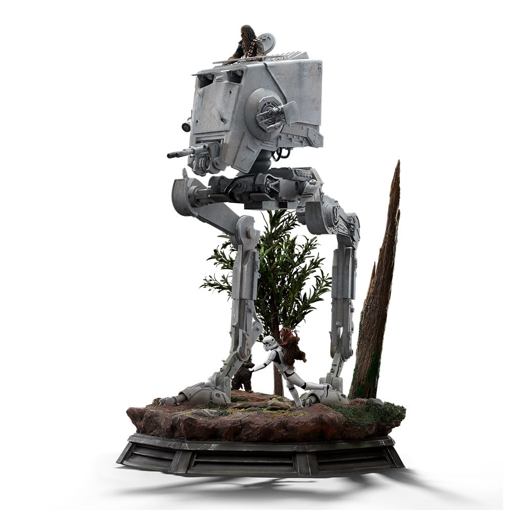 Estátua AT-ST and Chewbacca - Star Wars - Demi Scale 1/20 - Iron Studios