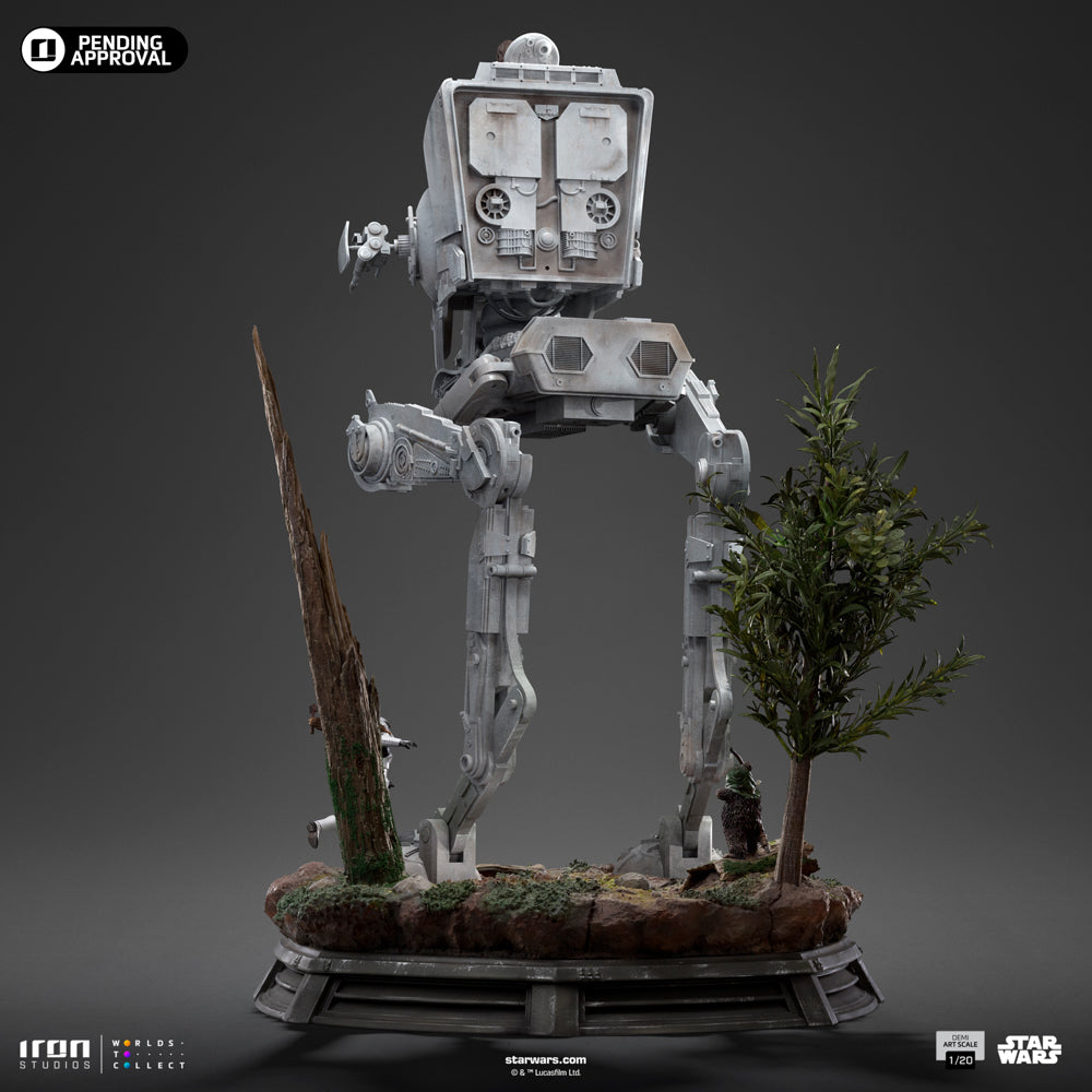 Estátua AT-ST and Chewbacca - Star Wars - Demi Scale 1/20 - Iron Studios