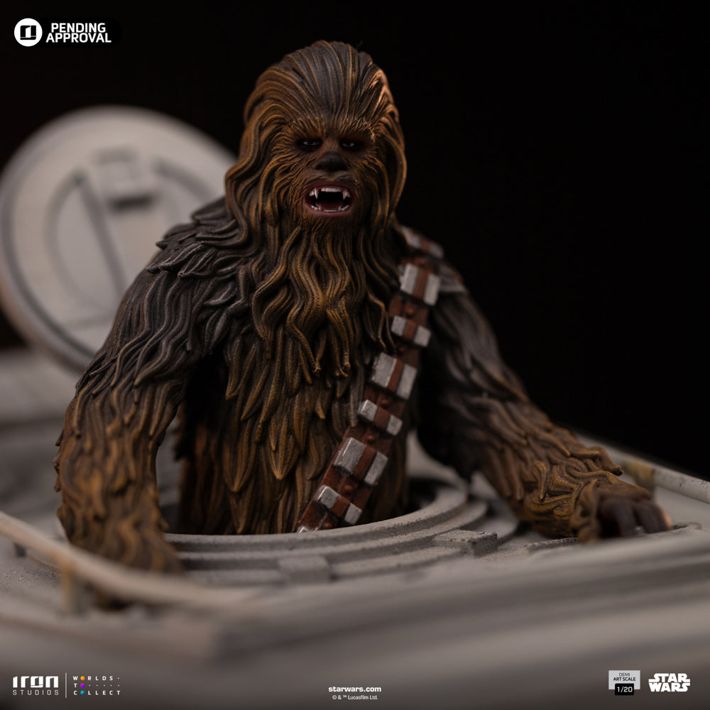 Estátua AT-ST and Chewbacca - Star Wars - Demi Scale 1/20 - Iron Studios