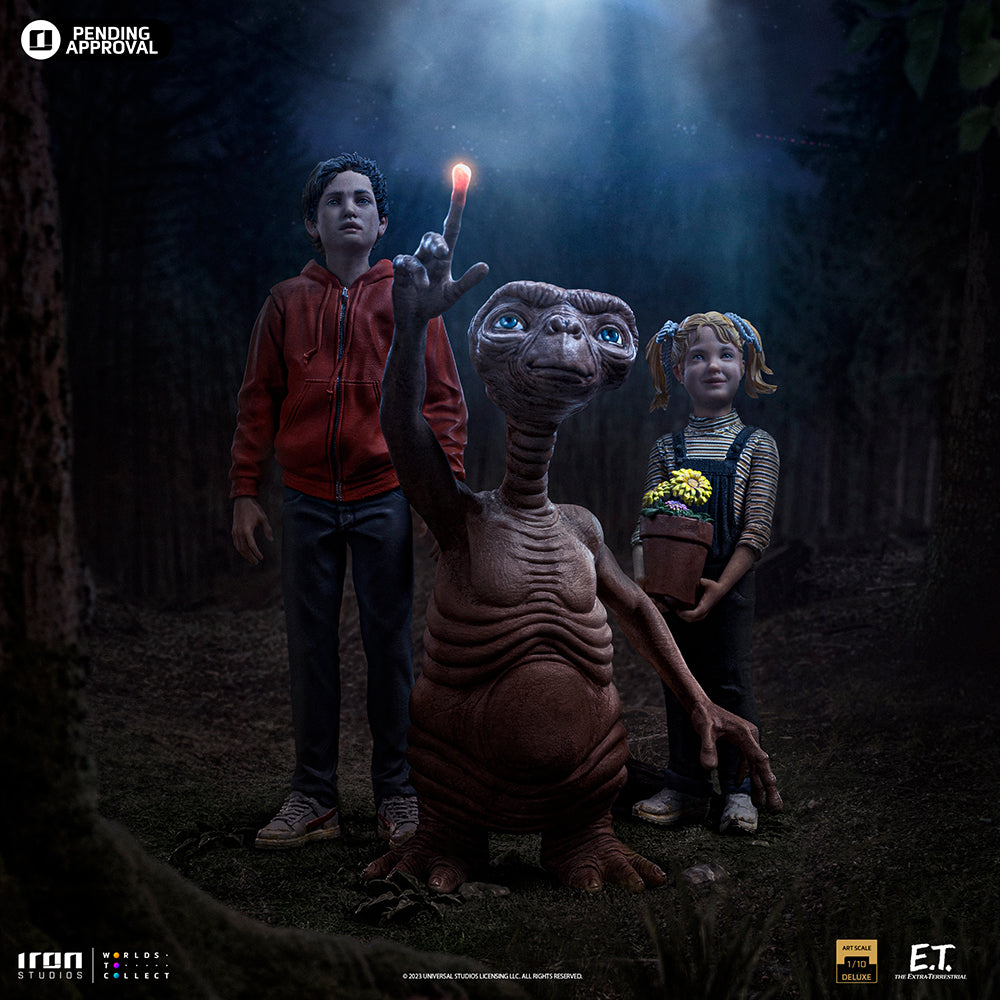 Estátua E.T. Elliot and Gertie Deluxe - E.T. The Extra-Terrestrial - Art Scale 1/10 - Iron Studios